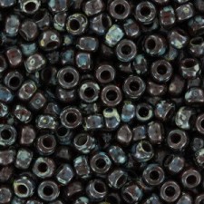 Miyuki rocailles Perlen 8/0 - Picasso transparent red brown 8-4503